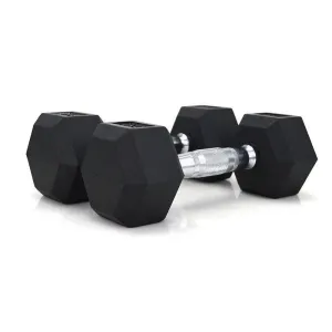 12.5kg*1pc Six Corner Fixed Dumbbells men with rubber cover, dumbbells for fitness, bodybuilding dumbbells(Single)