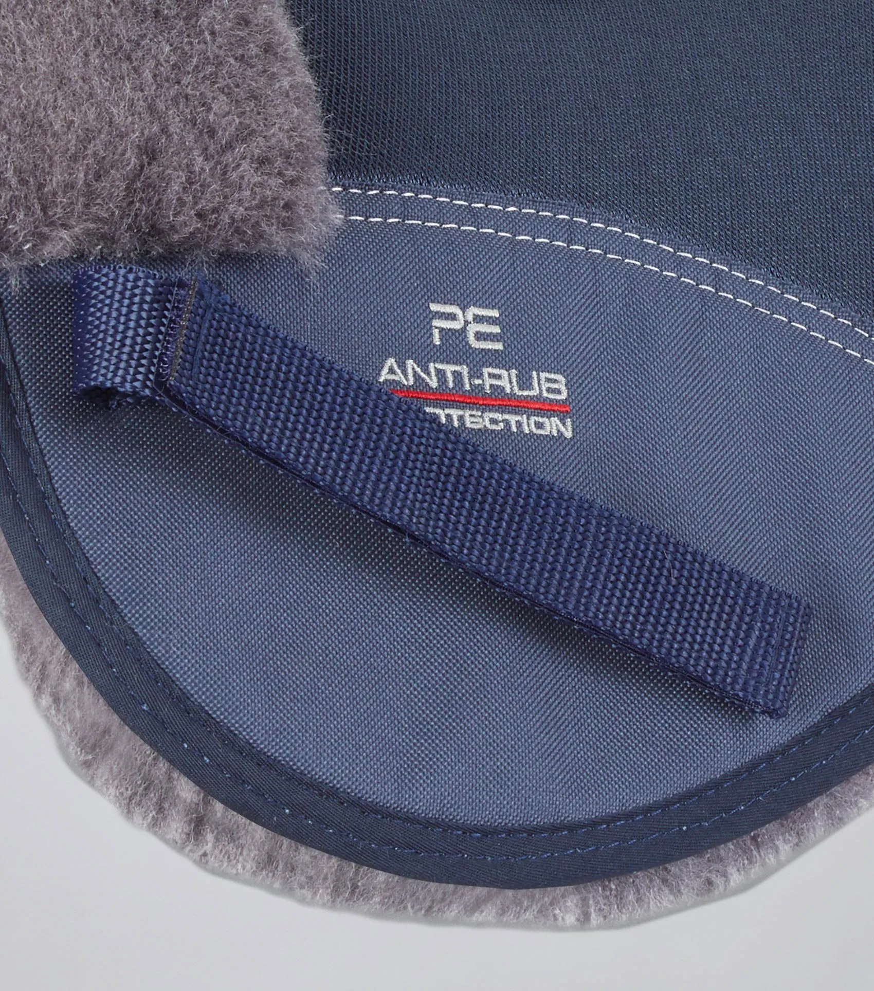 Airtechnology Shockproof Wool Saddle Pad - Half Pad Navy/Grey Wool