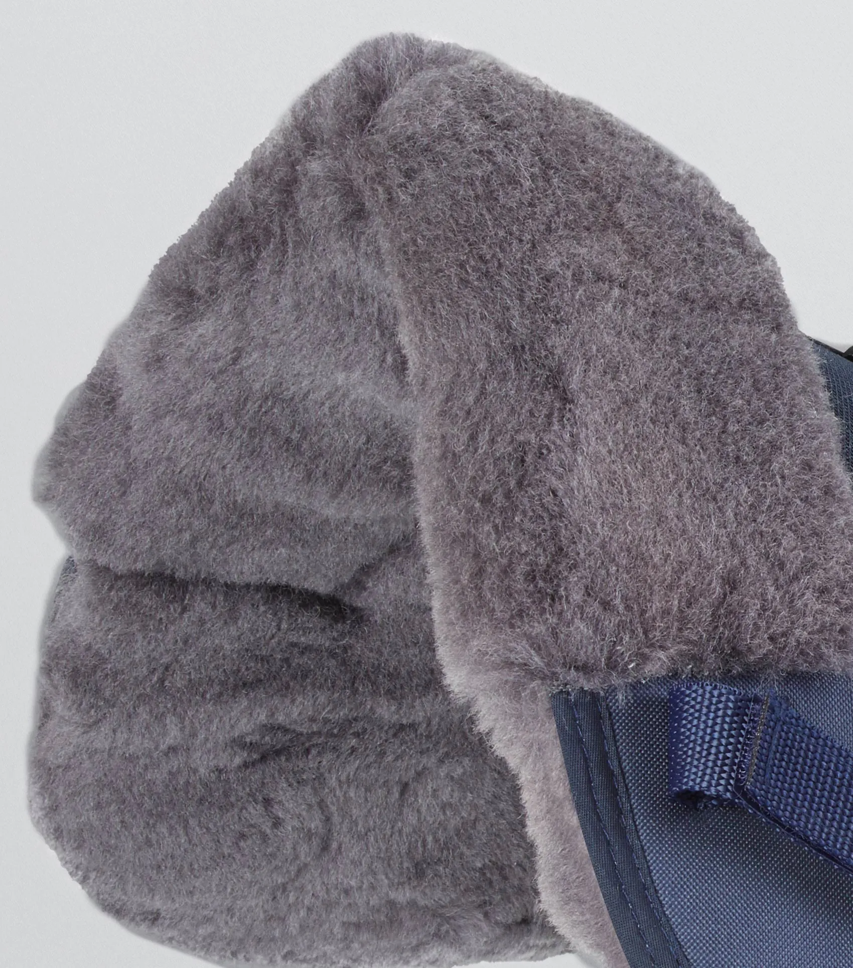 Airtechnology Shockproof Wool Saddle Pad - Half Pad Navy/Grey Wool