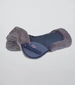 Airtechnology Shockproof Wool Saddle Pad - Half Pad Navy/Grey Wool