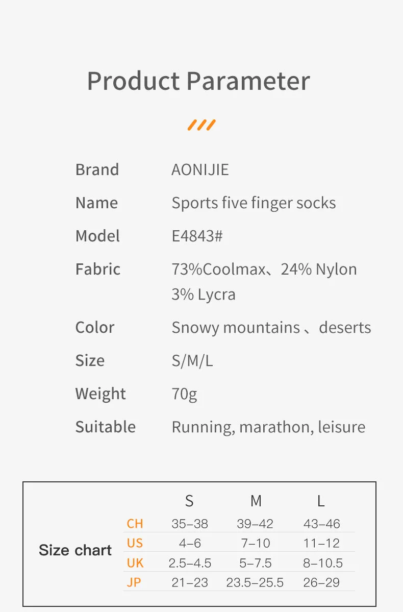 Aonijie Anti Blister Toe Socks - Mid