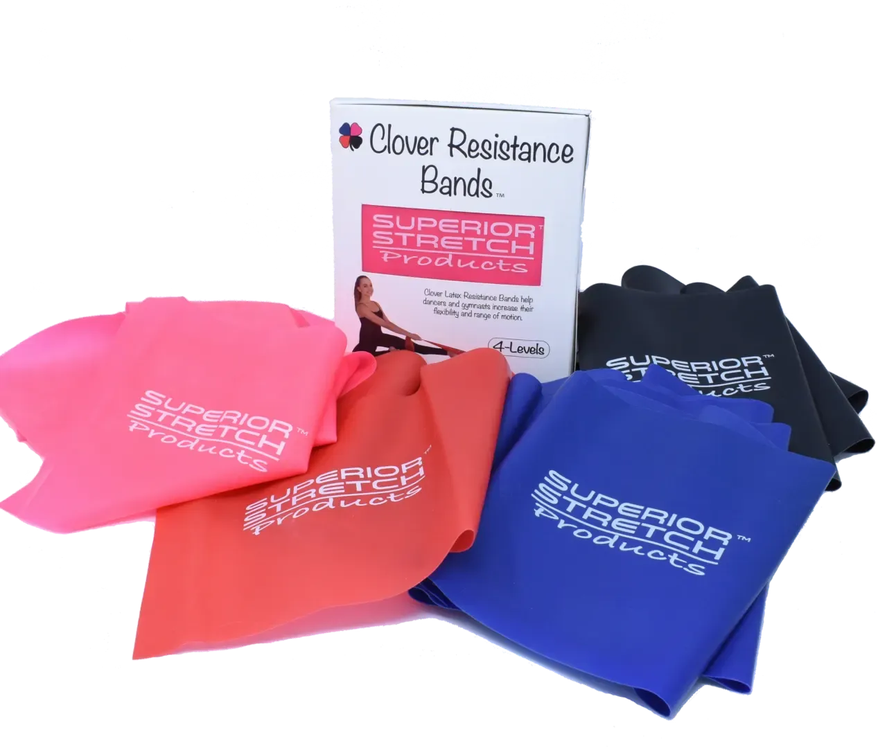 Clover Bands – Box Set of 4 Resistance Band Strips