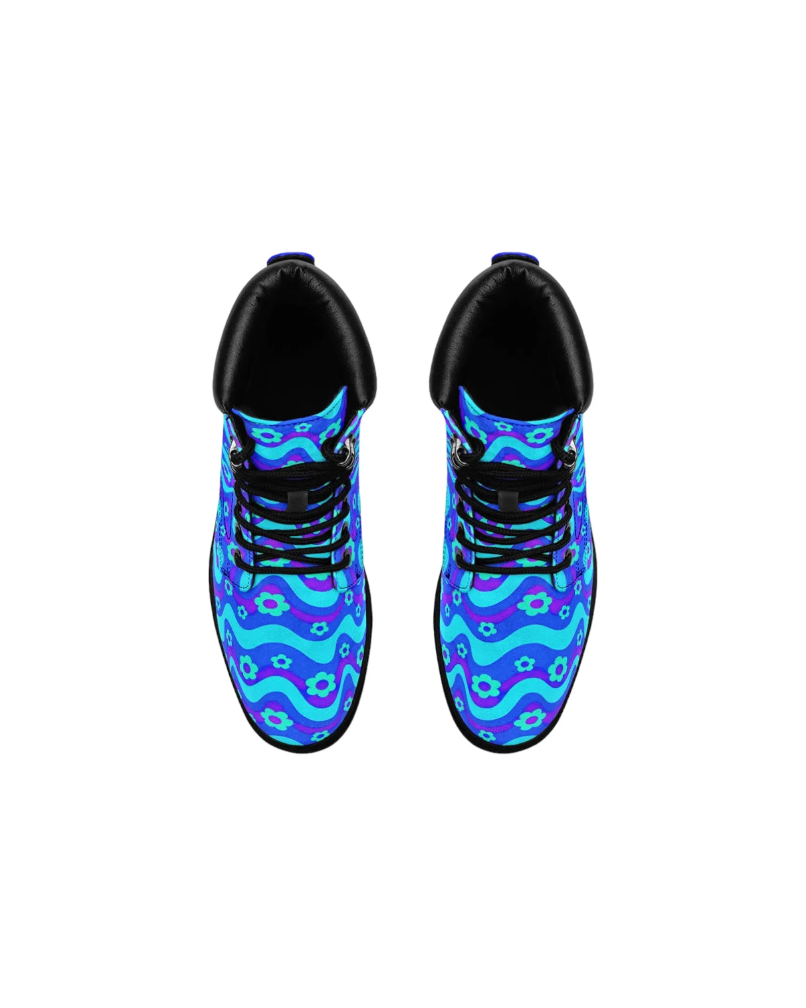 Flower Power Blue Festival Boots