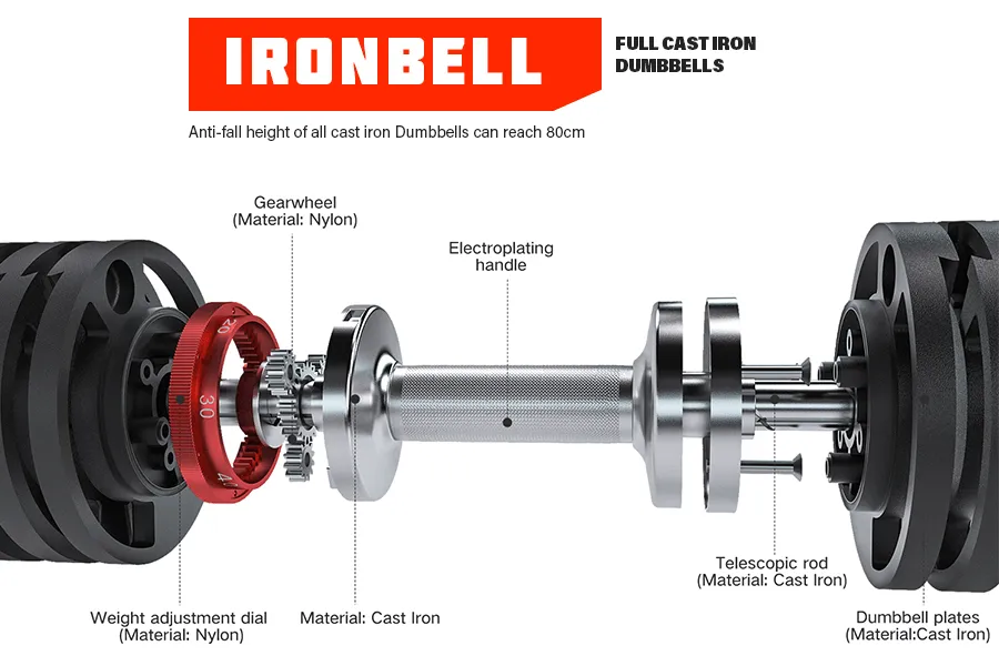 IRONBELL ADJUSTABLE DUMBBELL (PAIR)