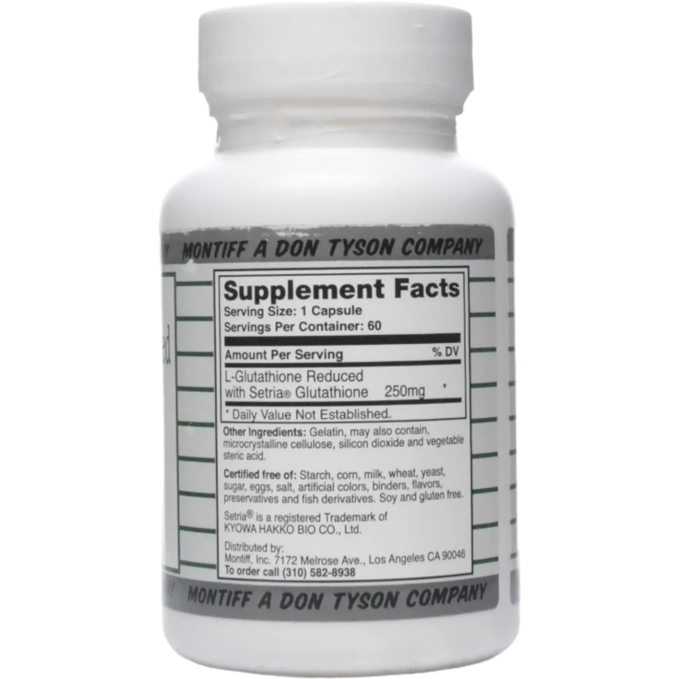 L-Glutathione Reduced 250 mg 60 caps by Montiff