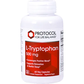 L-Tryptophan 500 mg 120 vcaps by Protocol For Life Balance