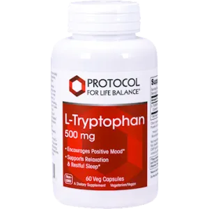 L-Tryptophan 500 mg 120 vcaps by Protocol For Life Balance