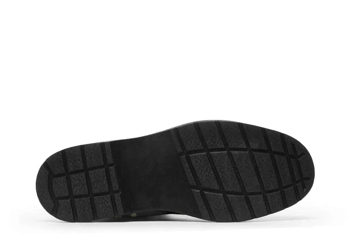 Lunar Tide Boots - Vegan Leather Doc-Style Boots with Durable Stitched on Soles