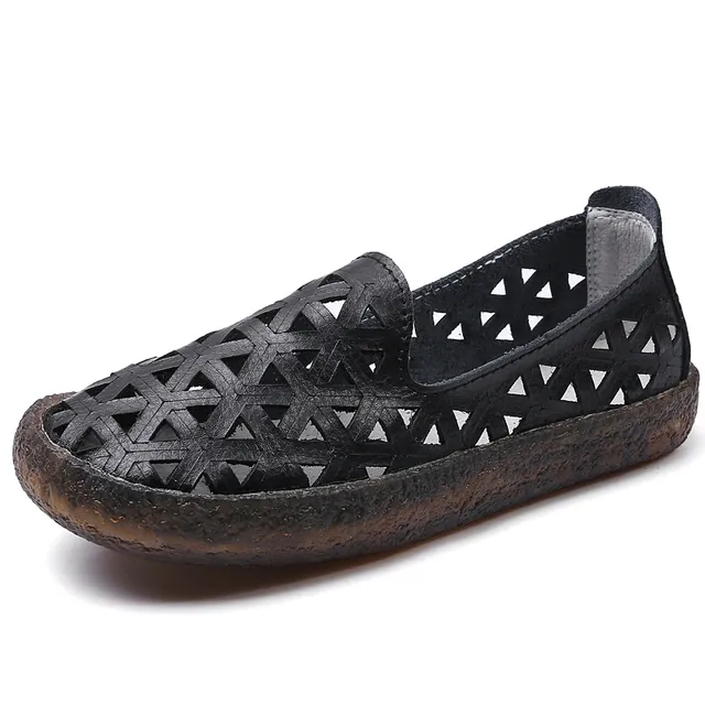 Margarita Women's Leather Breathable Flat Loafer Shoes
