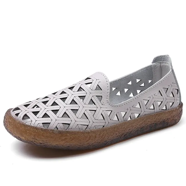 Margarita Women's Leather Breathable Flat Loafer Shoes
