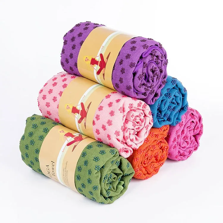 Microfiber Thickening Non-slip Yoga Blanket Long Washable Yoga Mat , Random Color Delivery