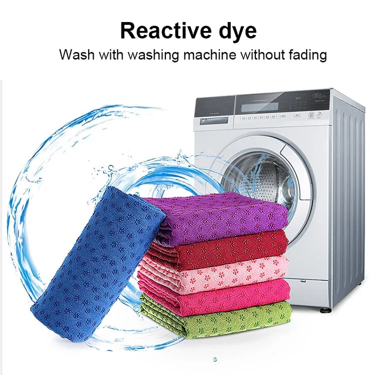 Microfiber Thickening Non-slip Yoga Blanket Long Washable Yoga Mat , Random Color Delivery