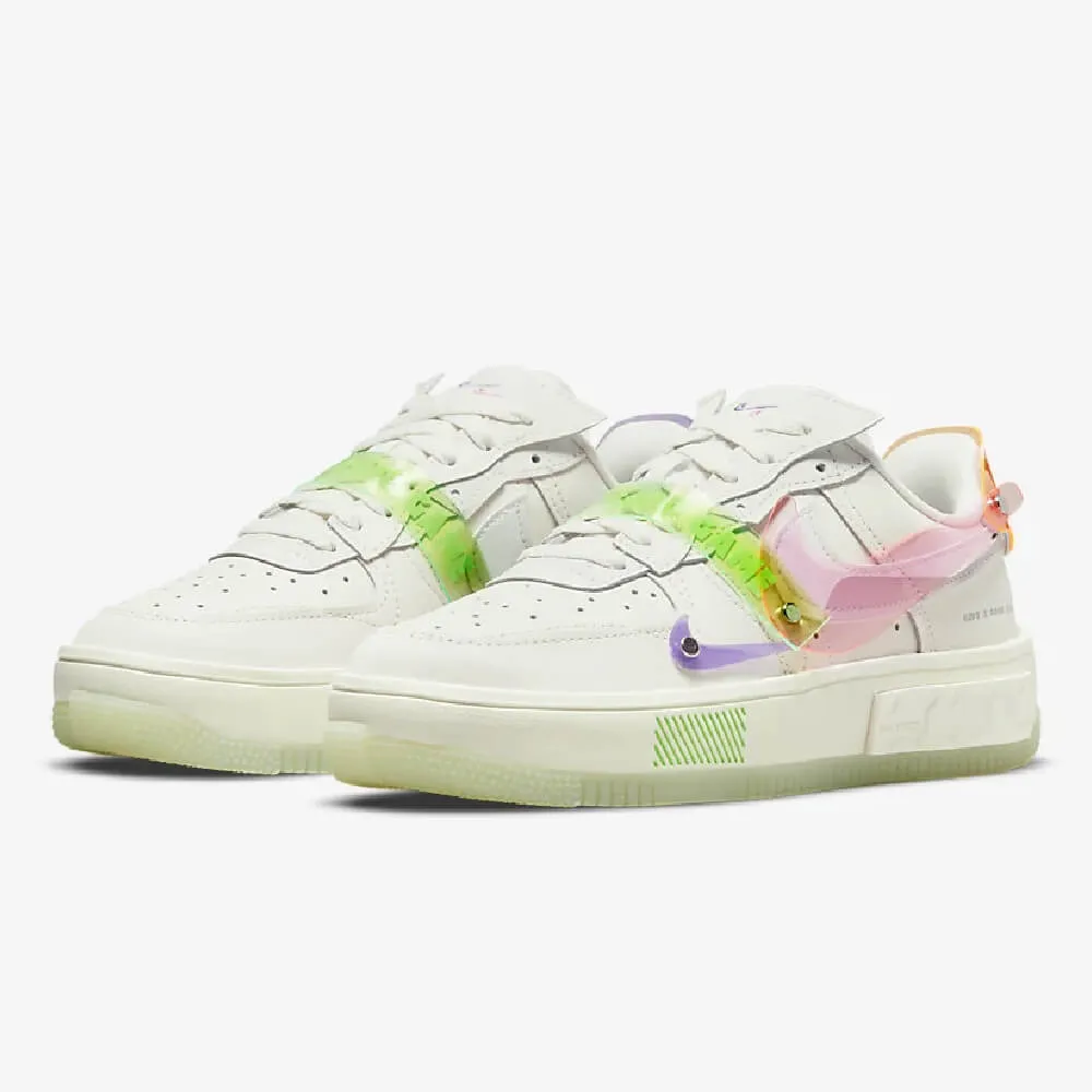 Nike Air Force 1 Fontanka sneakers, green/white/pink