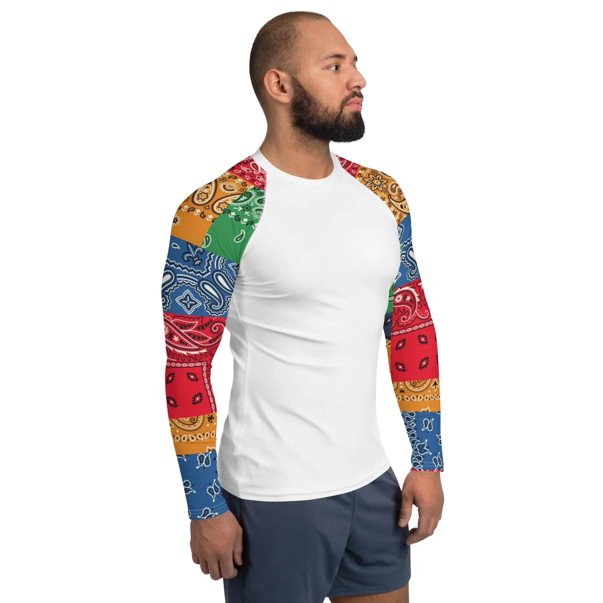 Paisley Bandana Men's Rash Guard