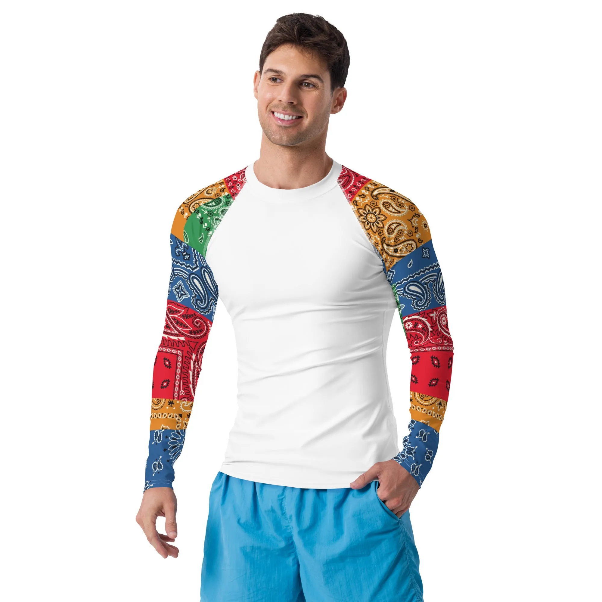 Paisley Bandana Men's Rash Guard
