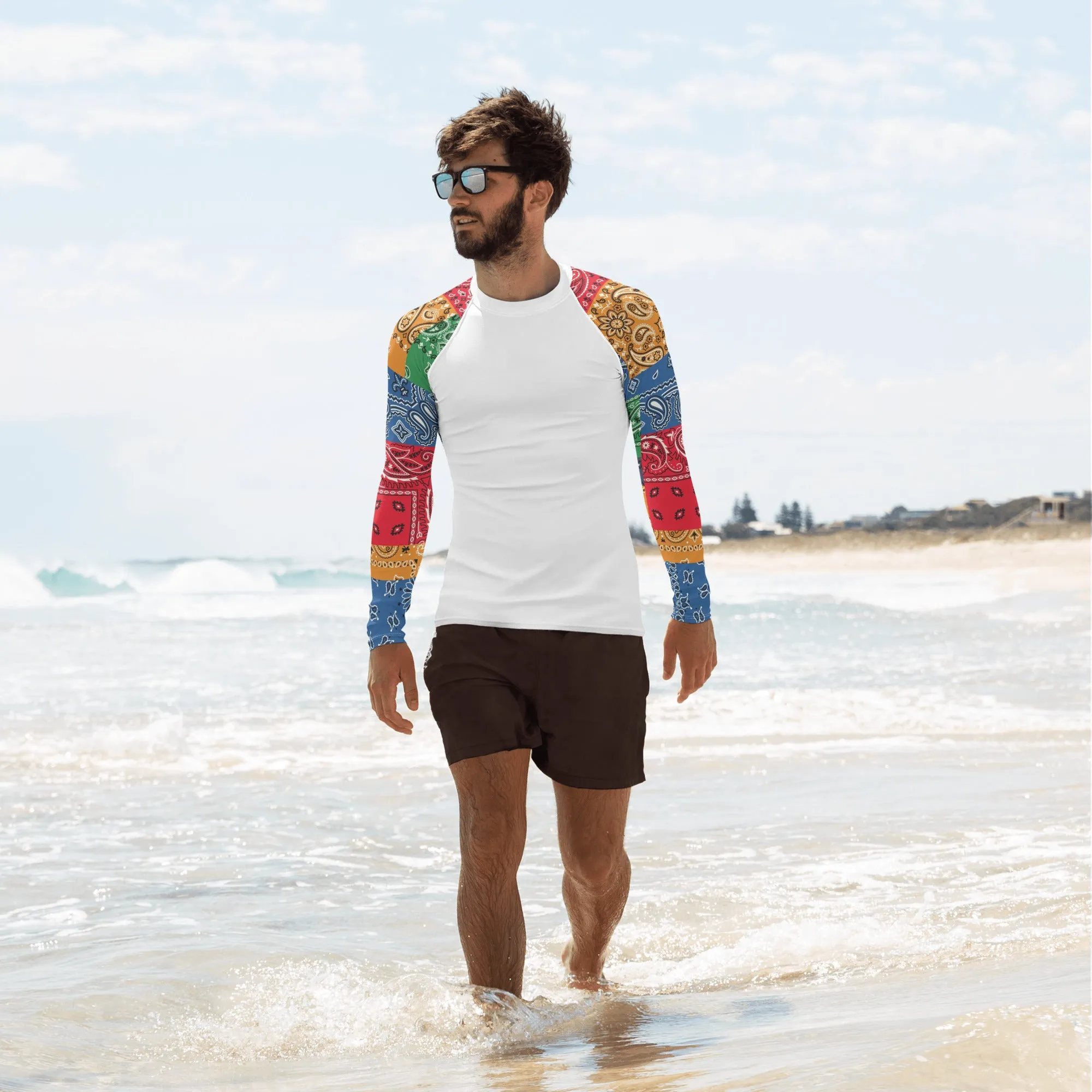 Paisley Bandana Men's Rash Guard