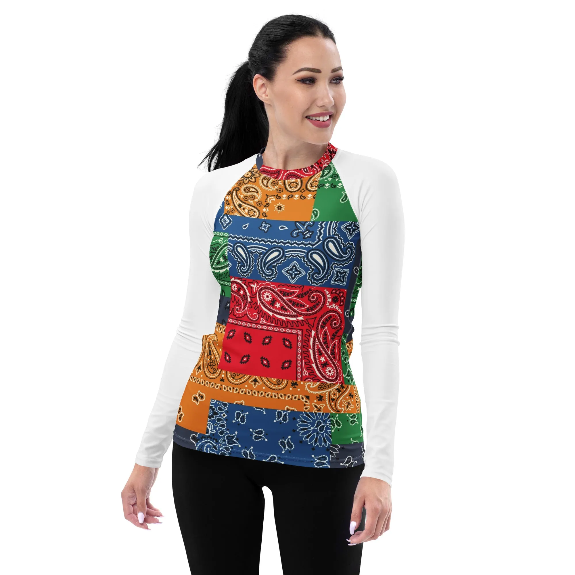 Paisley Bandana Women's Rash Guard