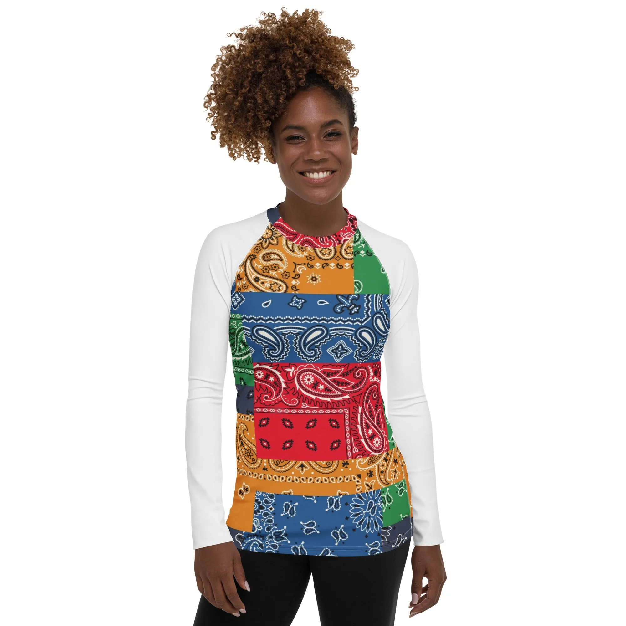 Paisley Bandana Women's Rash Guard