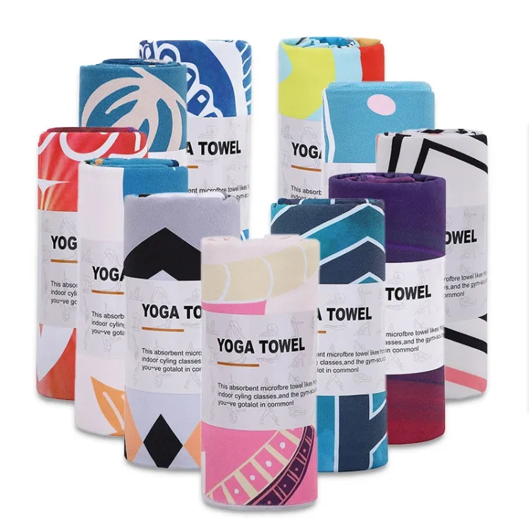 Printed Soft Yoga Mat Non-Slip Yoga Towel, Size: 185 x 65cm(Fishing)