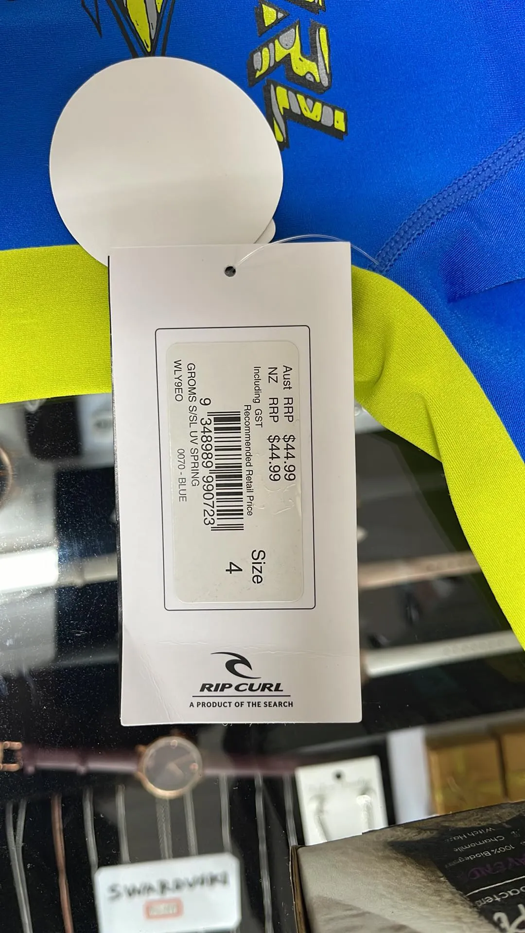 Rip Curl Junior Groms UV Short-sleeve Lycra (Size 4)