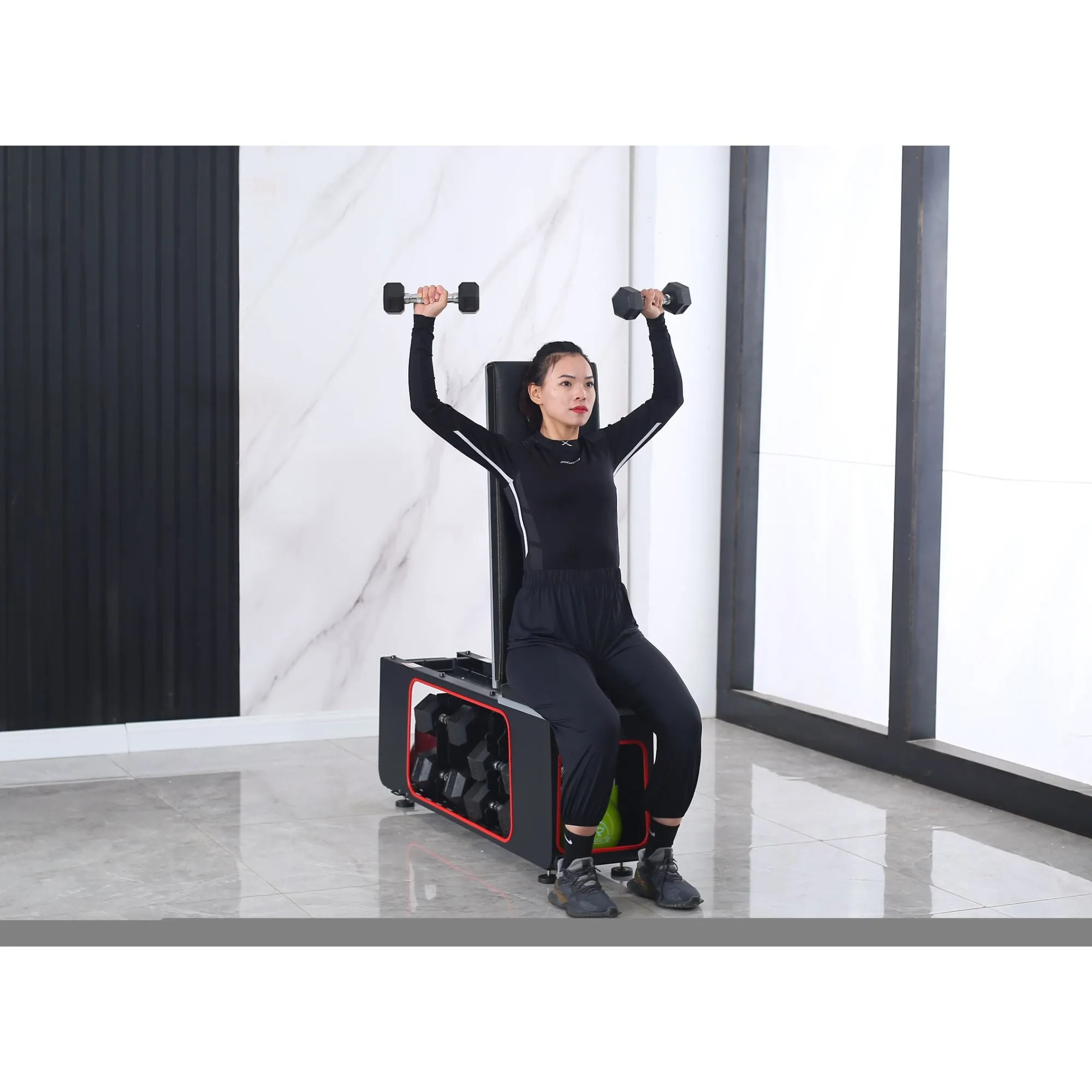 Weights adjustable studio storage HIIT bench