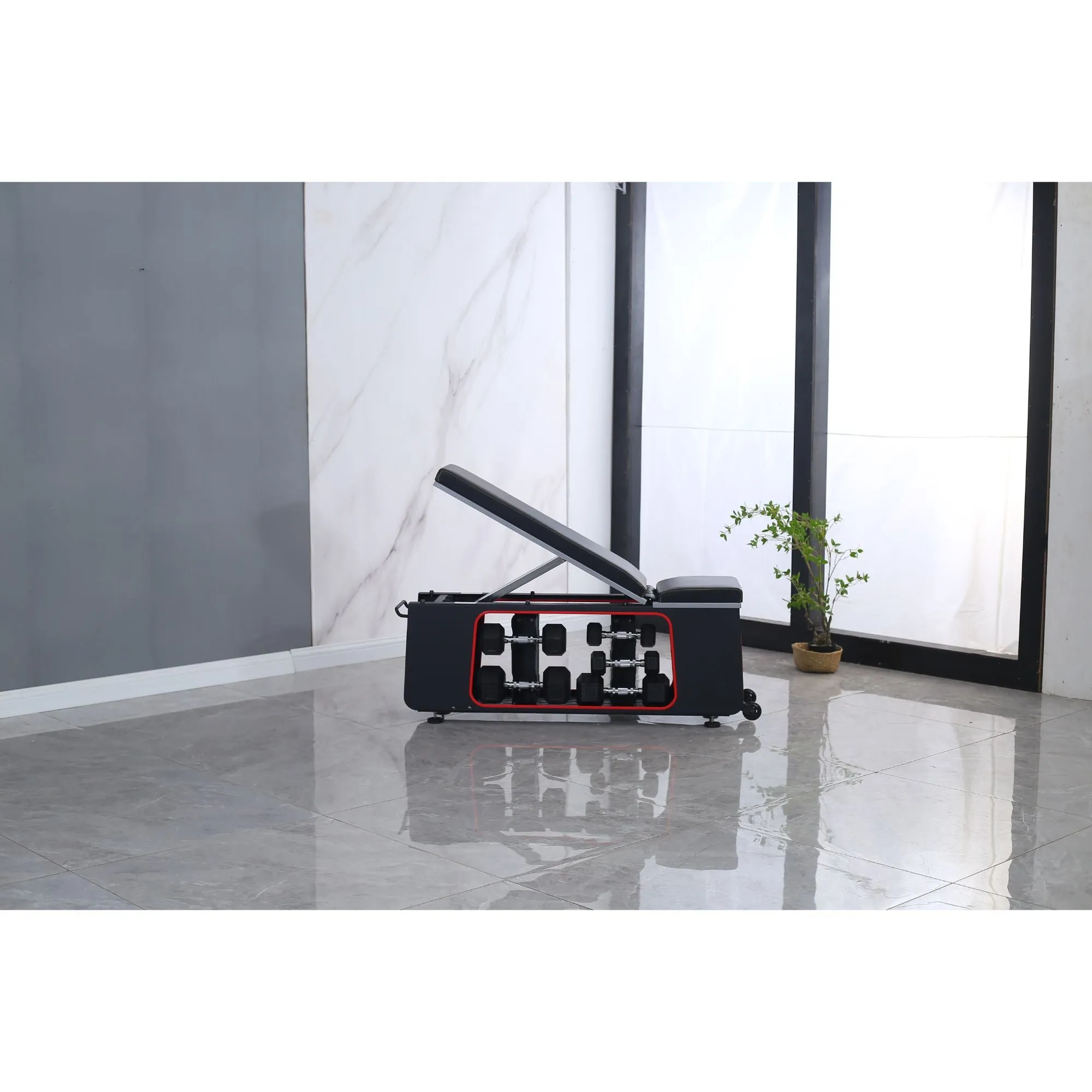 Weights adjustable studio storage HIIT bench
